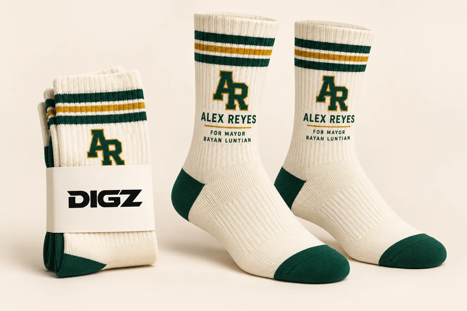 DIGZ Candidates classic stripe sock concept for fictional ALEX REYES